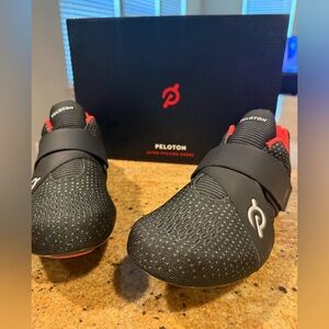 Peloton Women's Black and Red Cycling Shoes